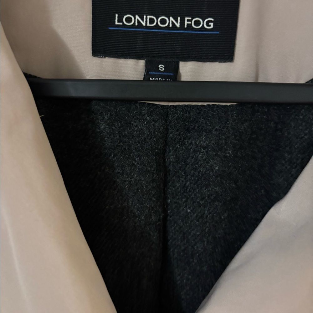 London Fog Belted Trench Coat Taupe Water Resistant Classic Elevated Small NWOT - Picture 12 of 13